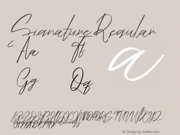 Signature Version 1.002;Fontself Maker 3.5.4图片样张