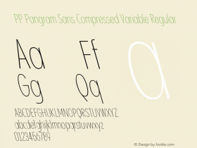 PP Pangram Sans Compressed Variable Version 2.000图片样张