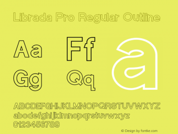Librada Pro Regular Outline Version 1.00;December 16, 2021;FontCreator 13.0.0.2637 64-bit图片样张