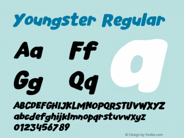Youngster Version 1.001;Fontself Maker 3.5.7图片样张