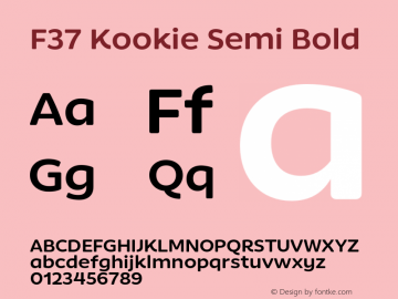 F37 Kookie Semi Bold Version 1.000;FEAKit 1.0图片样张