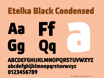 Etelka Black Condensed Version 1.000 2022 | web-otf图片样张