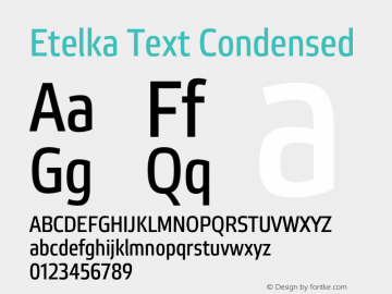 Etelka Text Condensed Version 1.000 2022 | web-otf图片样张