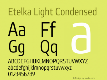 Etelka Light Condensed Version 1.000 2022 | web-otf图片样张