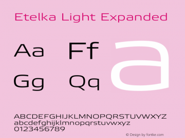 Etelka Light Expanded Version 1.000 2022 | web-otf图片样张