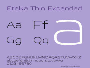 Etelka Thin Expanded Version 1.000 2022 | web-otf图片样张