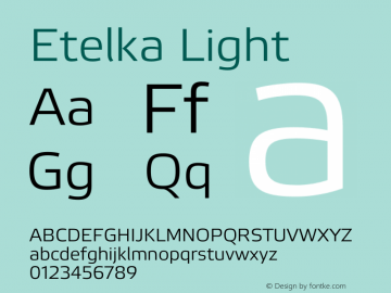 Etelka Light Version 1.000 2022 | web-otf图片样张