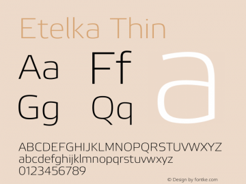 Etelka Thin Version 1.000 2022 | web-otf图片样张