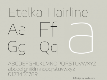 Etelka Hairline Version 1.000 2022 | web-otf图片样张