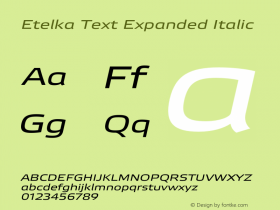 Etelka Text Expanded Italic Version 1.000 2022 | web-otf图片样张