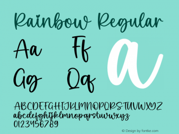 Rainbow Version 1.003;Fontself Maker 3.5.7图片样张