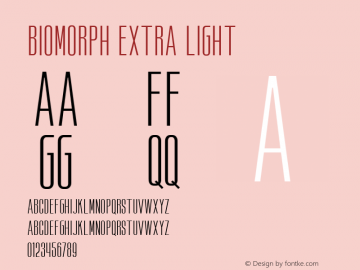 Biomorph Extra Light Version 1.000图片样张