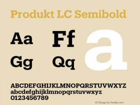Produkt LC Semibold Version 2.001;hotconv 1.0.109;makeotfexe 2.5.65596图片样张