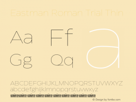 Eastman Roman Trial Th Version 3.001;hotconv 1.0.109;makeotfexe 2.5.65596图片样张