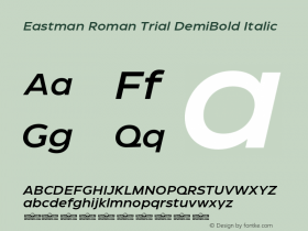 Eastman Roman Trial DmBd It Version 3.001;hotconv 1.0.109;makeotfexe 2.5.65596图片样张