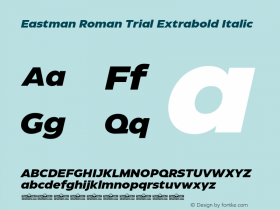 Eastman Roman Trial XBd It Version 3.001;hotconv 1.0.109;makeotfexe 2.5.65596图片样张