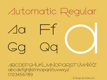 Automatic Version 1.002;Fontself Maker 3.5.4图片样张