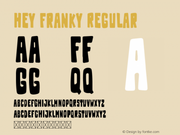 Hey Franky Version 1.003;Fontself Maker 3.5.4图片样张