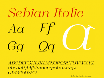 Sebian-Italic Version 1.000图片样张