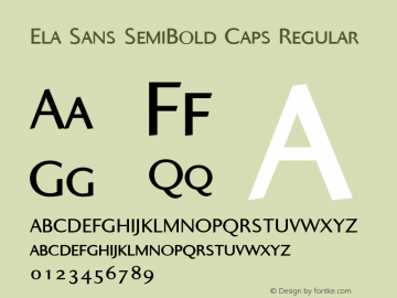 Ela Sans SemiBold Caps Regular PDF Extract Font Sample