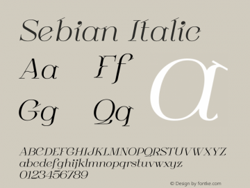 Sebian-Italic Version 1.000图片样张