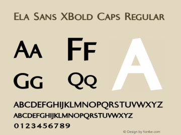 Ela Sans XBold Caps Regular PDF Extract图片样张