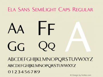 Ela Sans SemiLight Caps Regular PDF Extract图片样张