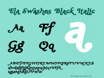 Ela Swashes Black Italic PDF Extract图片样张