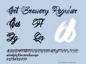 Art Brewery Version 1.00;February 22, 2022;FontCreator 12.0.0.2555 64-bit图片样张