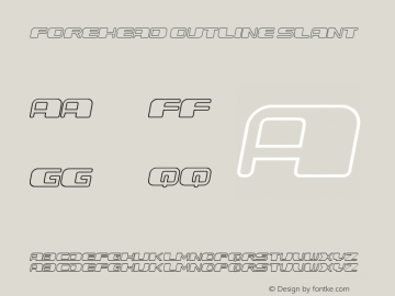 Forehead Outline Slant Version 1.000图片样张