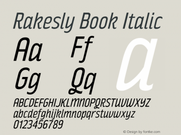 RakeslyBk-Italic Version 1.102图片样张