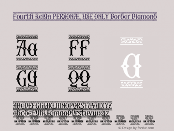 Fourth Reign PERSONAL USE ONLY Border Diamond Version 1.001;FEAKit 1.0图片样张