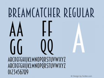 Breamcatcher-Regular Version 2.002图片样张