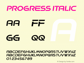 Progress Italic Version 1.000图片样张