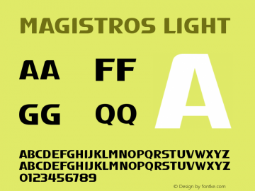 Magistros Light Version 1.000图片样张