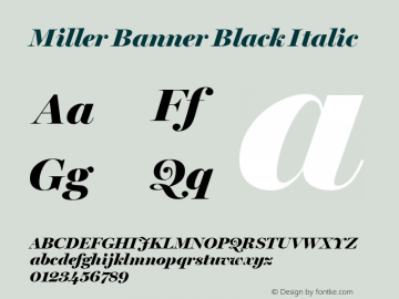 Miller Banner Black Italic Version 1.0图片样张