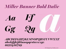 Miller Banner Bold Italic Version 1.0图片样张
