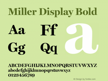 Miller Display Bold Version 1.0图片样张