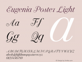 Eugenia Poster Light Version 1.001 | web-ttf图片样张