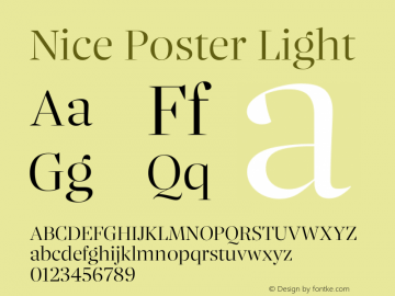 Nice Poster Light Version 1.000 | web-ttf图片样张