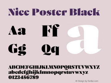 Nice Poster Black Version 1.000 | web-ttf图片样张