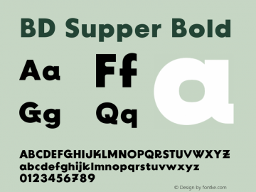 BD Supper Bold Version 1.000;FEAKit 1.0图片样张