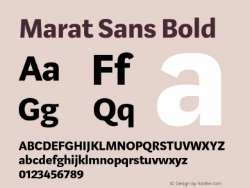 Marat Sans Bold Version 2.001图片样张