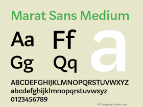 Marat Sans Medium Version 2.001图片样张