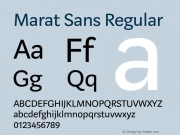 Marat Sans Regular Version 2.001图片样张