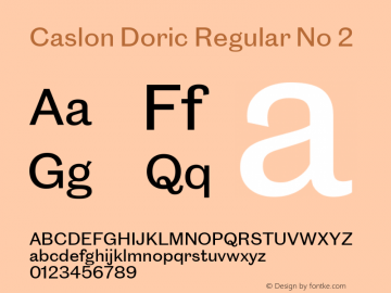 Caslon Doric Regular No 2 Version 1.001 2019图片样张