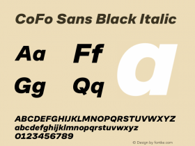 CoFo Sans Black Italic Version 2.03图片样张
