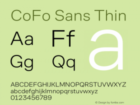 CoFo Sans Thin Version 2.03图片样张