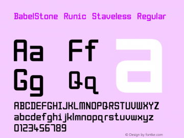 BabelStone Runic Staveless Version 3.002 March 14, 2022图片样张