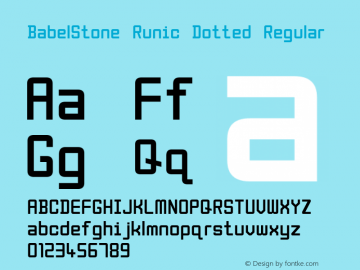 BabelStone Runic Dotted Version 3.003 March 14, 2022图片样张